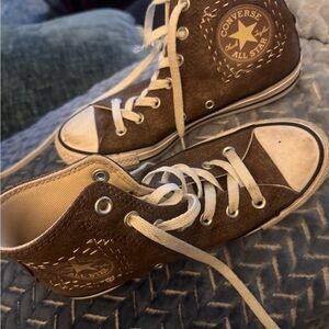 Converse Brown Canvas Sneakers